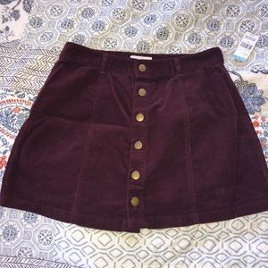 Button up Corduroy skirt